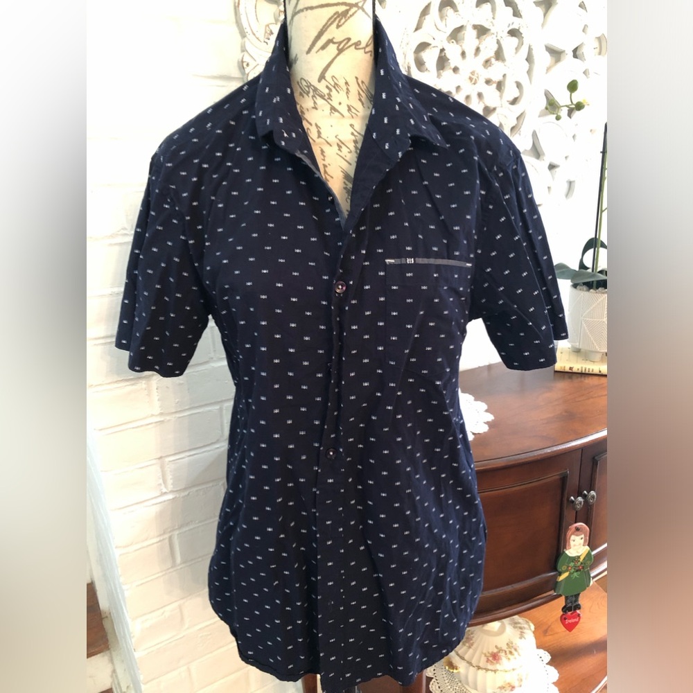 LEVEL TEN MENS CASUAL BUTTON UP DRESS SHIRT